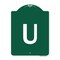 Signmission Designer Series Sign-Sign W/ Letter U, Green & White Aluminum Sign, 18" x 24", GW-1824-22924 A-DES-GW-1824-22924 - alternate 1
